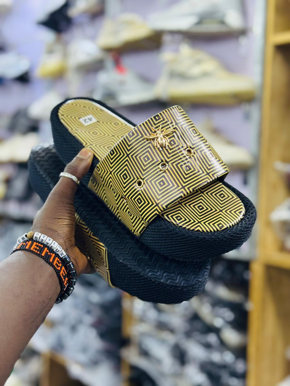 Ladies Fashion Platform Slides