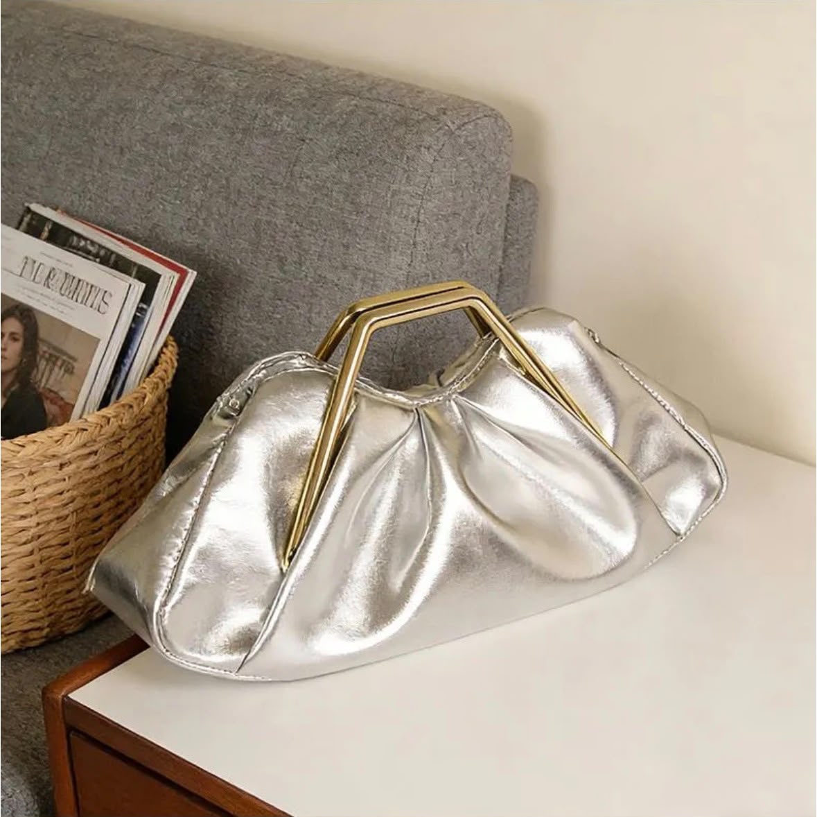 Wrinkled Soft Leather Bag